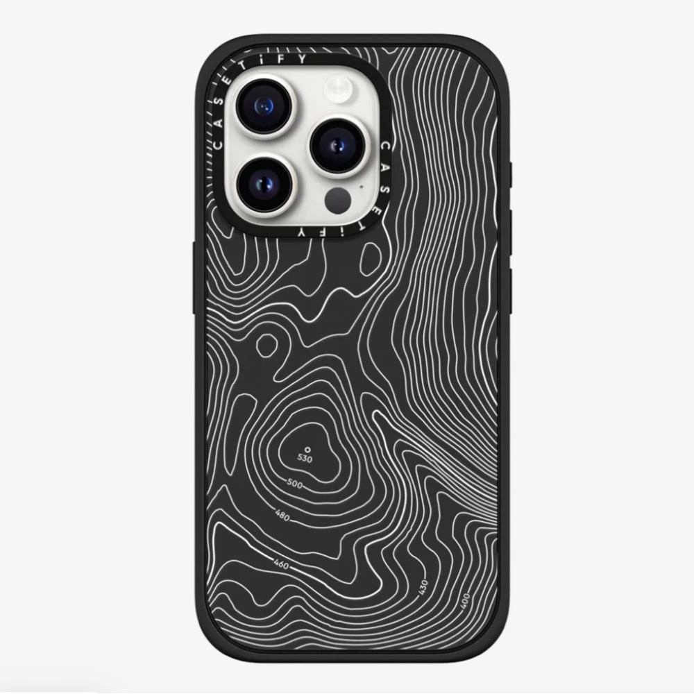 Casetify iPhone 15 Pro Topography Map Case